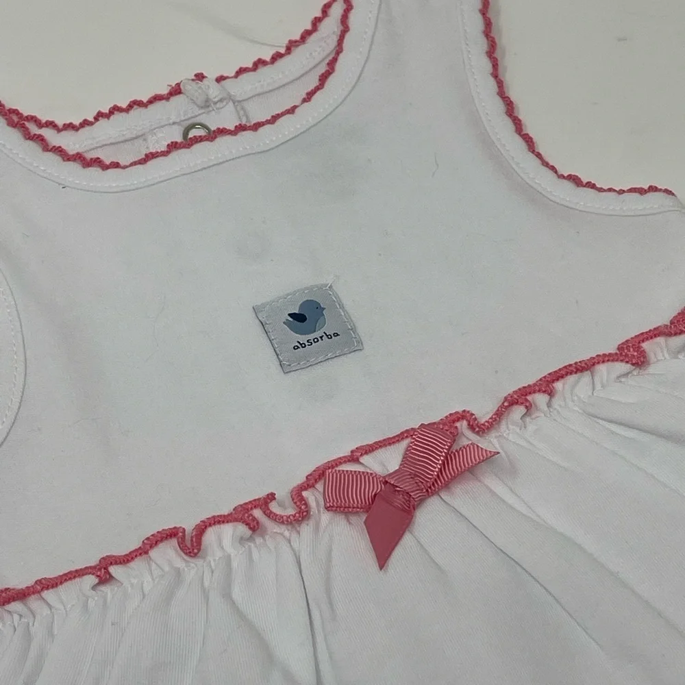 CARTERS AND ABSORBA PINK AND WHITE DRESSES AND TOP 6 MONTH SUMMER BABY GIRL